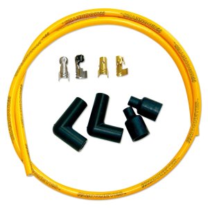 Photo1: MOONEYES YELLOW Silicon Spark Plug Wire set for H-D
