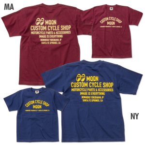 Photo3: MOON Custom Cycle Shop T-shirt