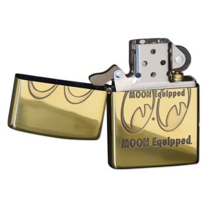 Photo5: MOON Equipped Zippo Lighter (Brass)