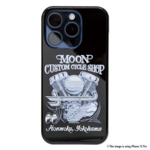 Photo2: MOON Custom Cycle Shop Panhead iPhone 15 Hard Case