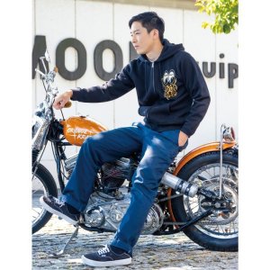 Photo2: MOON Custom Cycle Shop Zip Hoodie