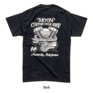 Photo5: MOON Custom Cycle Shop Panhead T-shirt