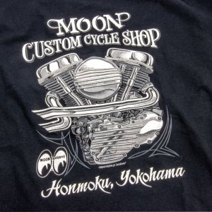 Photo6: MOON Custom Cycle Shop Panhead T-shirt