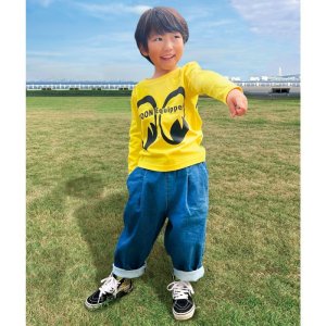 Photo1: Kids MOON Equipped Long Sleeve T-shirt
