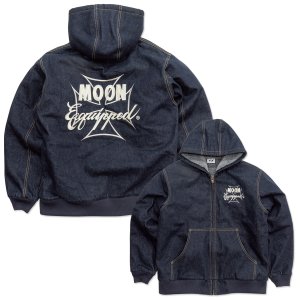 Photo4: Iron Cross Denim Hooded Jacket