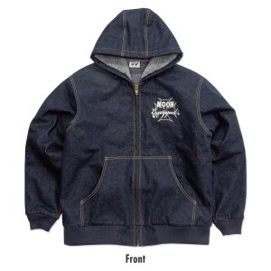 Photo5: Iron Cross Denim Hooded Jacket