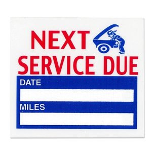 Photo1: Static Cling Oil Change Sticker