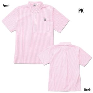 Photo4: MOON Stripe Pull-over Short Sleeve Shirt