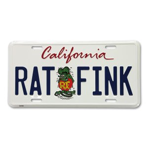 Photo1: Rat Fink California Plate