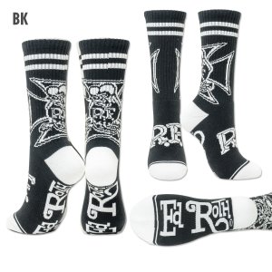 Photo3: Rat Fink Iron Cross Socks