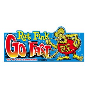 Photo2: Rat Fink Bumper Sticker Go Fast