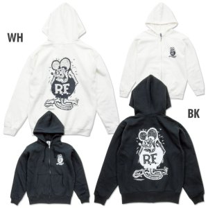 Photo5: Standing Rat Fink Mono Zip Hoodie
