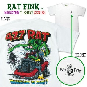 Photo1: Rat Fink Monster T-Shirt "427 Rat Shirt"