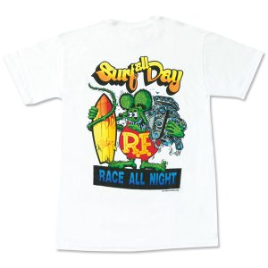 Photo2: Rat Fink Monster T-Shirt "Surf all Day"