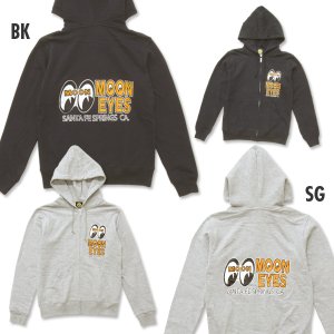 Photo1: MOON Eyeshape Logo Light Zip Parka