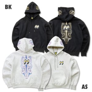 Photo3: Pinstripe Embroidery Pullover Hoodie