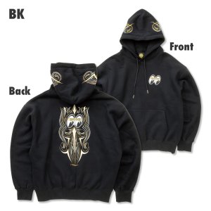 Photo5: Pinstripe Embroidery Pullover Hoodie