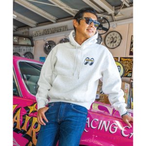 Photo2: Pinstripe Embroidery Pullover Hoodie