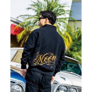Photo3: MOON Modern Script Logo Half Zip Sweatshirt