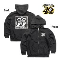 MOONEYES 40th Anniv. Square Logo Zip Hoodie