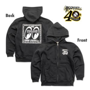 Photo1: MOONEYES 40th Anniv. Square Logo Zip Hoodie