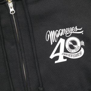Photo4: MOONEYES 40th Anniv. Square Logo Zip Hoodie