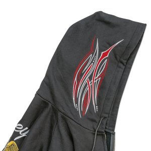 Photo11: Pinstripe Fly with MOON Emb. Zip Hoodie