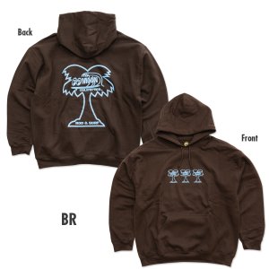 Photo2: MOON Palm Tree Pullover Hoodie