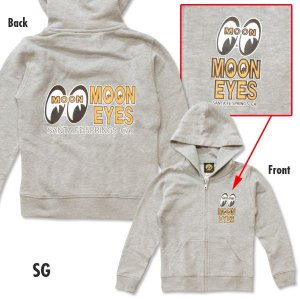 Photo3: Kids MOON Eyeshape Logo Light Zip Parka