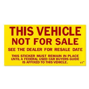 Photo2: Not For Sale Sticker