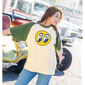Photo1: MOON Eyeball Raglan Shirt