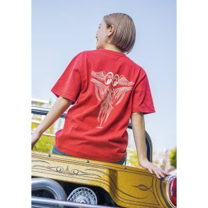 Photo1: Pinstripe Fly with MOON T-shirt
