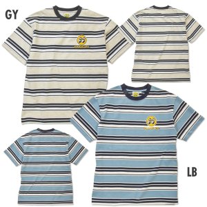 Photo3: MOON Multi-Striped Embroidered T-shirt