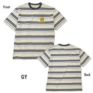 Photo4: MOON Multi-Striped Embroidered T-shirt