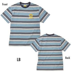 Photo5: MOON Multi-Striped Embroidered T-shirt