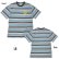 Photo5: MOON Multi-Striped Embroidered T-shirt (5)