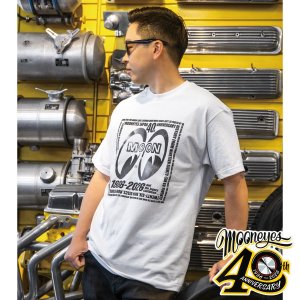 Photo1: MOONEYES 40th Anniv. Square Logo T-shirt