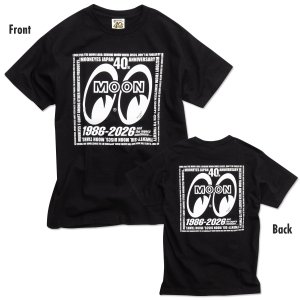 Photo1: MOONEYES 40th Anniv. Eyeshape Logo T-shirt