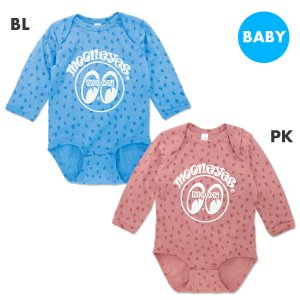 Photo1: MOON Baby Long Sleeve Dot Bodysuit