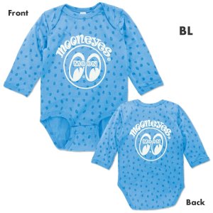 Photo2: MOON Baby Long Sleeve Dot Bodysuit