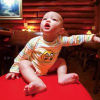 MOON Baby Long Sleeve Rainbow Bodysuit