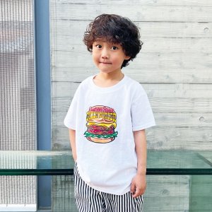 Photo1: Kids MOON Burger T-shirt