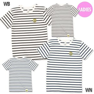 Photo2: Ladies MOON Narrow Striped T-shirt