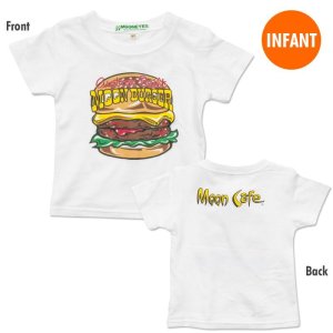 Photo1: Infant MOON Burger T-shirt
