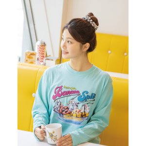 Photo3: MOON Cafe Banana Split Long Sleeve T-shirt