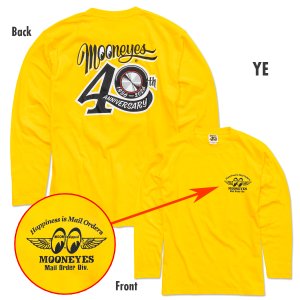 Photo12: 【Online Shop Limited/Delivery Late Aug.】MOONEYES 40th Anniv. Disc Long Sleeve T-shirt