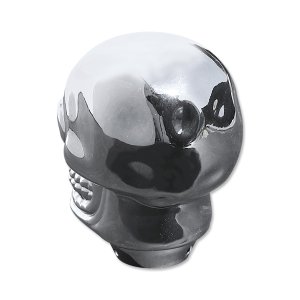 Photo2: Plastic Skull Shift Knob Chrome