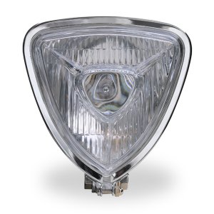 Photo2: Chrome Triangle Motorcycle Headlight