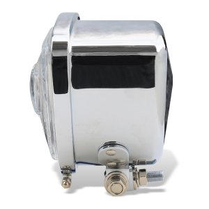 Photo4: Chrome Triangle Motorcycle Headlight