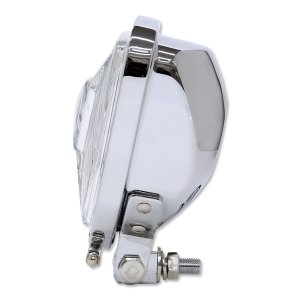 Photo4: Chrome Triangle Motorcycle Headlight (Flat Back)